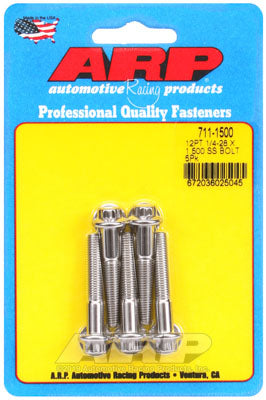 ARP 711-1500 SAE Bolt Kit 1/4-28 x 1.500 12pt SS bolts Photo-0 