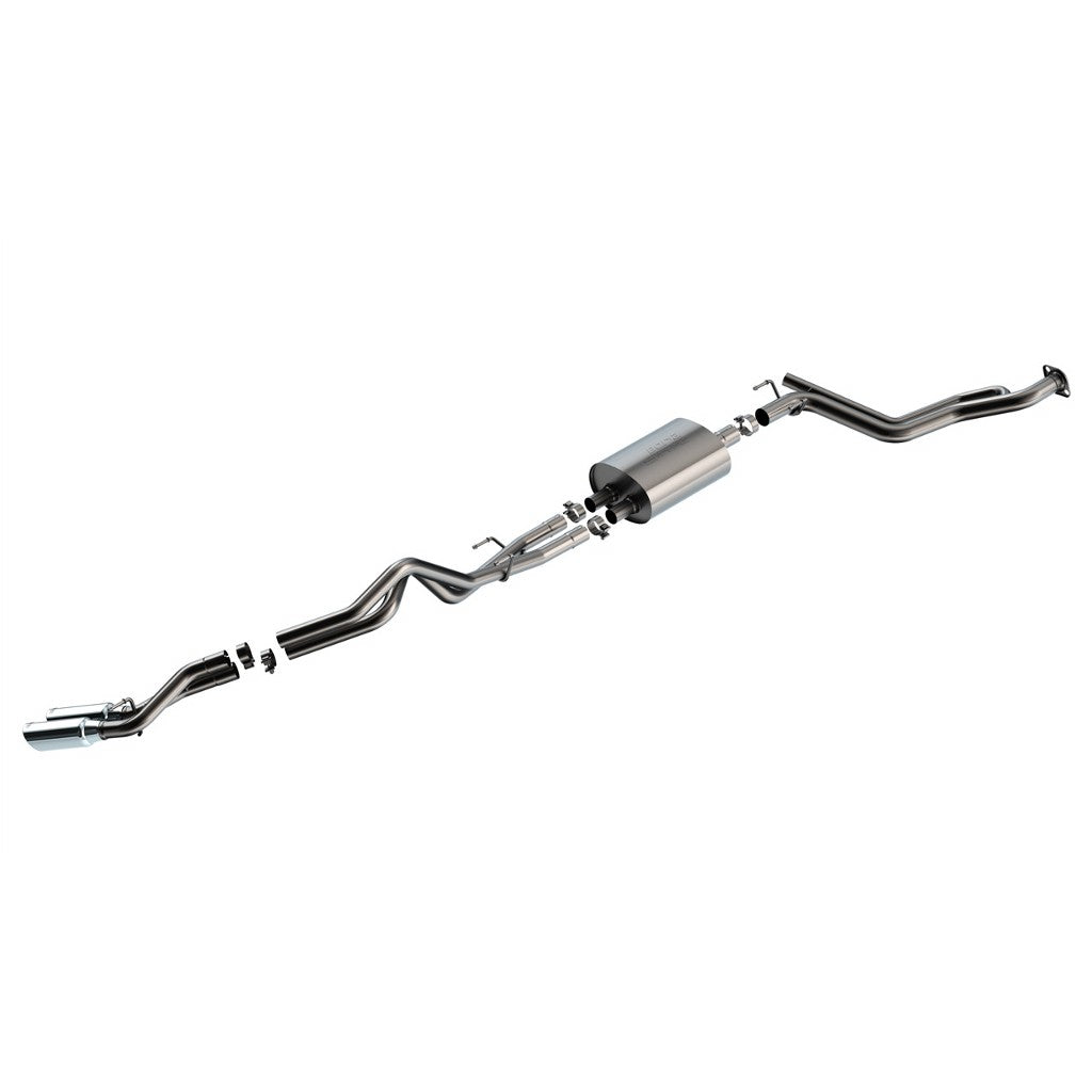BORLA 141006 Cat-Back Exhaust 2.75", S-Type (4" Bright Chrome Tips) for TOYOTA Tacoma 2.4L 2024- Photo-0 