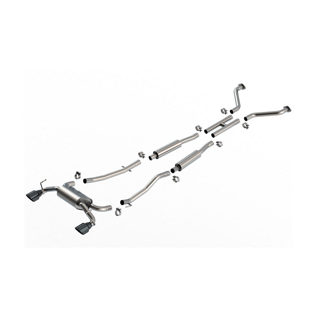 BORLA 140958BC Cat-Back Exhaust 2.25", S-Type II (4.5" Black Chrome Tips) for NISSAN 350Z 3.5L 2003-2008 Photo-0 