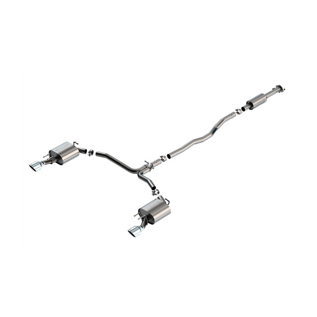 BORLA 140967 Cat-Back Exhaust 2.5", 2.25", S-Type (4.5" Bright Chrome Tips) for TOYOTA Camry TRD 3.5L 2020-2024 Photo-0 
