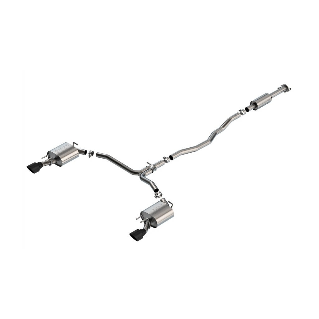 BORLA 140967BC Cat-Back Exhaust 2.5", 2.25", S-Type (4.5" Black Chrome Tips) for TOYOTA Camry TRD 3.5L 2020-2024 Photo-0 