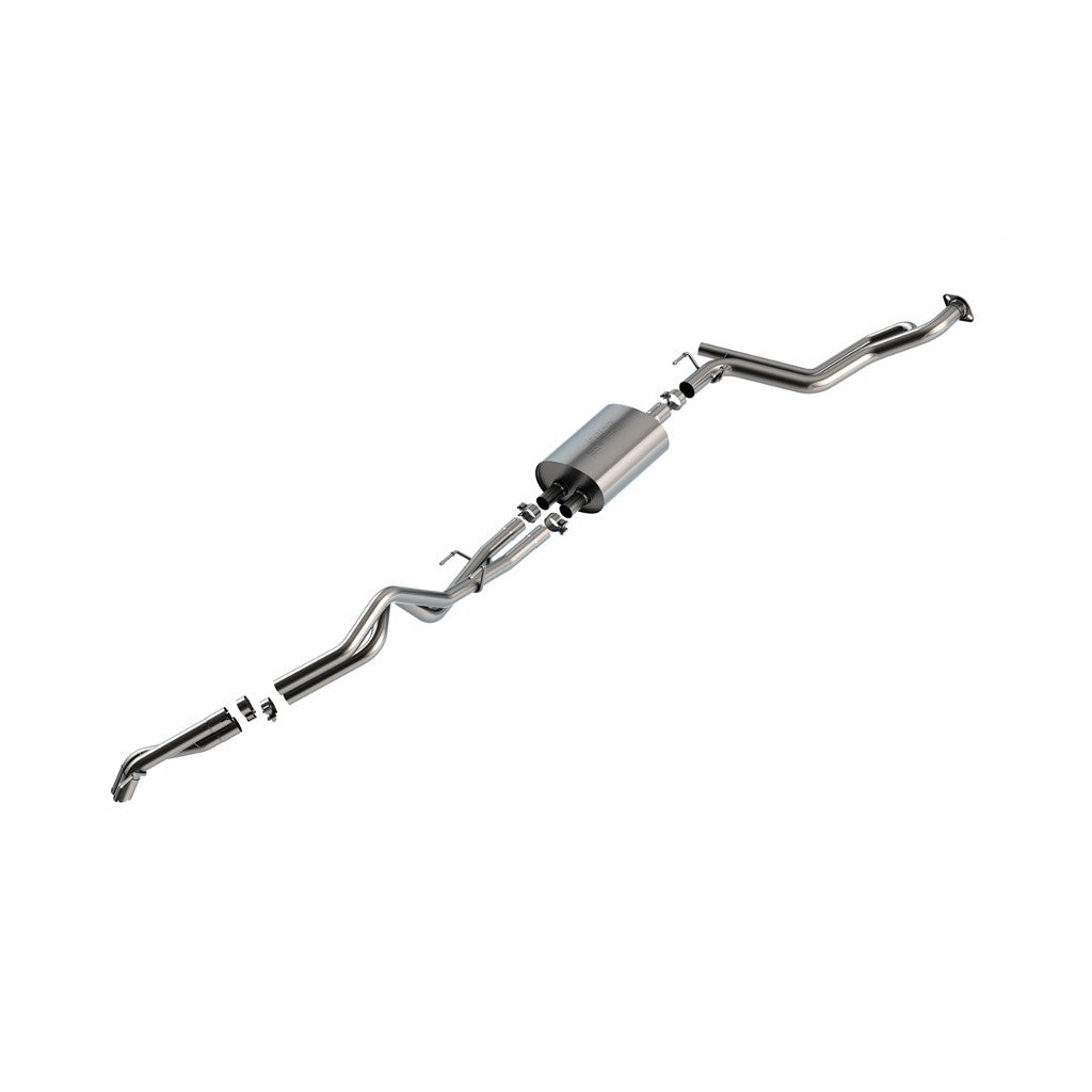 BORLA 141007 Cat-Back Exhaust 2.75", 2.25", S-Type (2.38" Turndown Tips) for TOYOTA Tacoma 2.4L 2024- Photo-0 