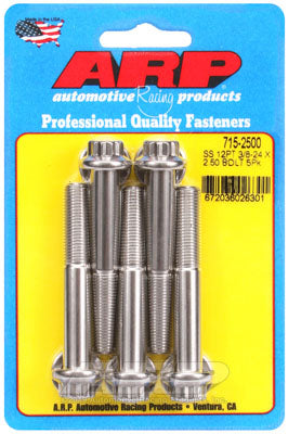 ARP 715-2500 SAE Bolt Kit 3/8-24 x 2.500 12pt 7/16 wrenching SS bolts Photo-0 