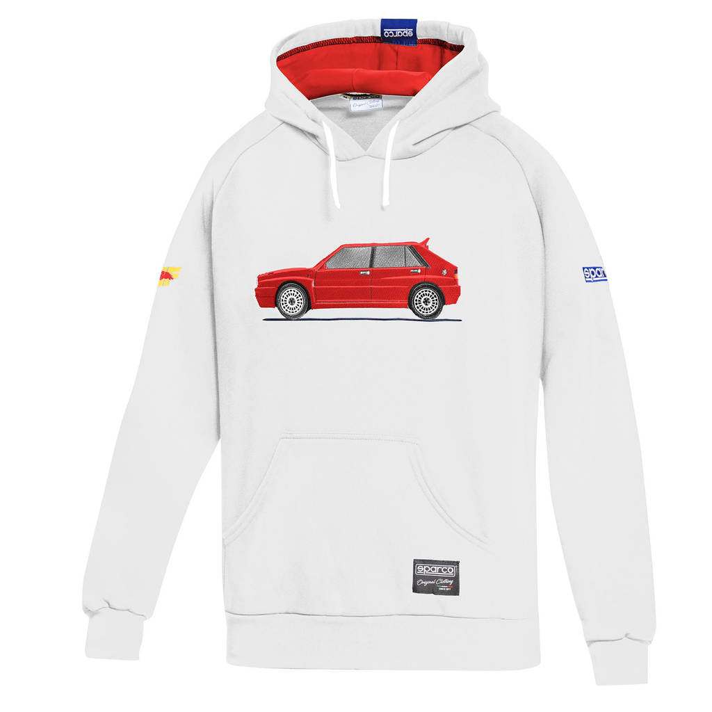 SPARCO BMF0017N0W0900M Hoodie Lancia HF Delta, White/Red, Size M Photo-0 