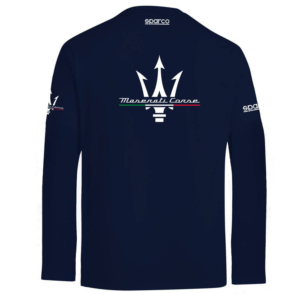 SPARCO BML0060J0N0200S Long Sleeve T-Shirt Maserati, Blue, Size S Photo-1 