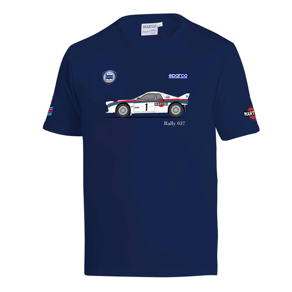 SPARCO BML0092NDN022XL T-Shirt Lancia Martini Racing S4, Blue, Size 2XL Photo-0 