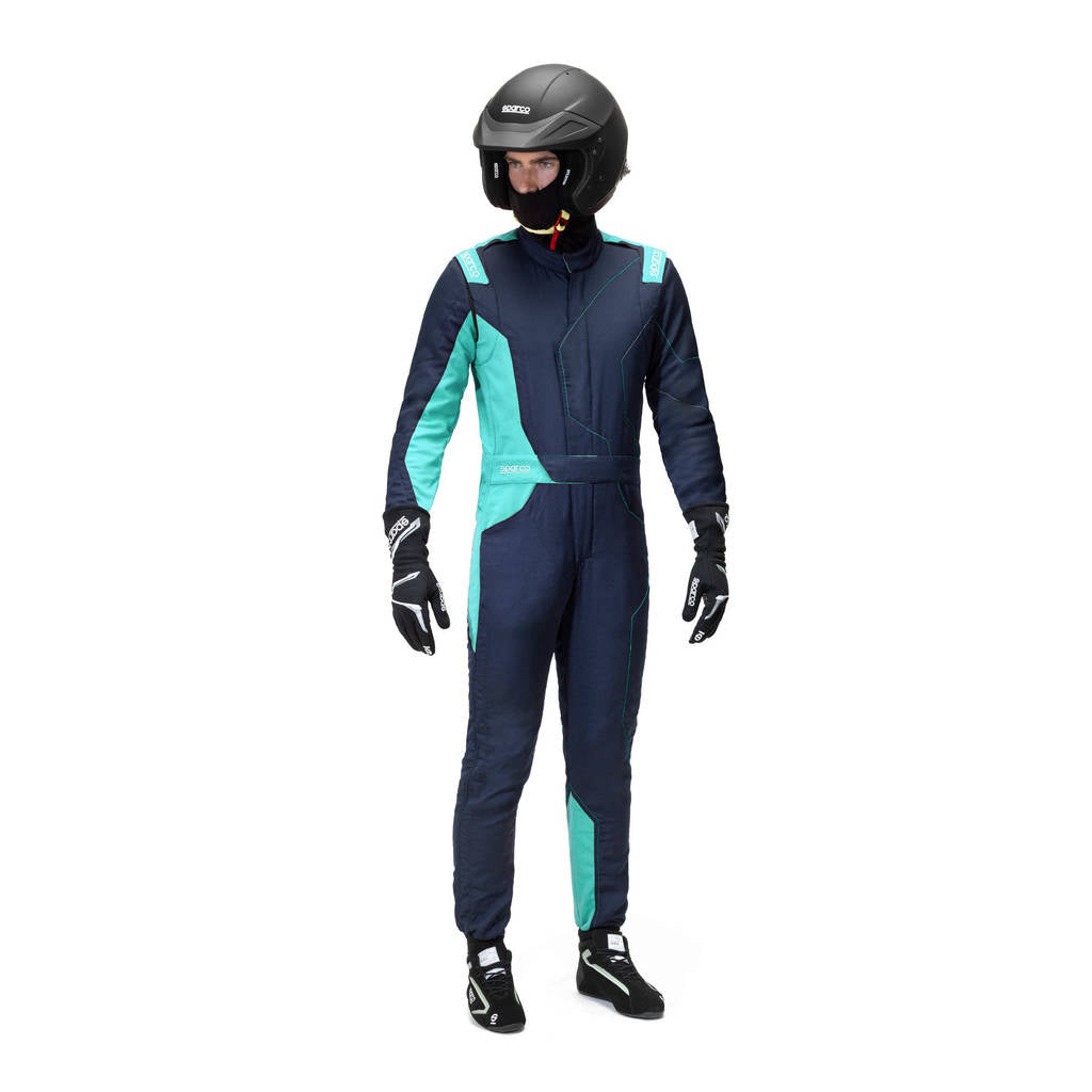 SPARCO BRS0049B0N40066 Racing Suit Sprint A Advanced, Blue/Green, Size 66 Photo-0 