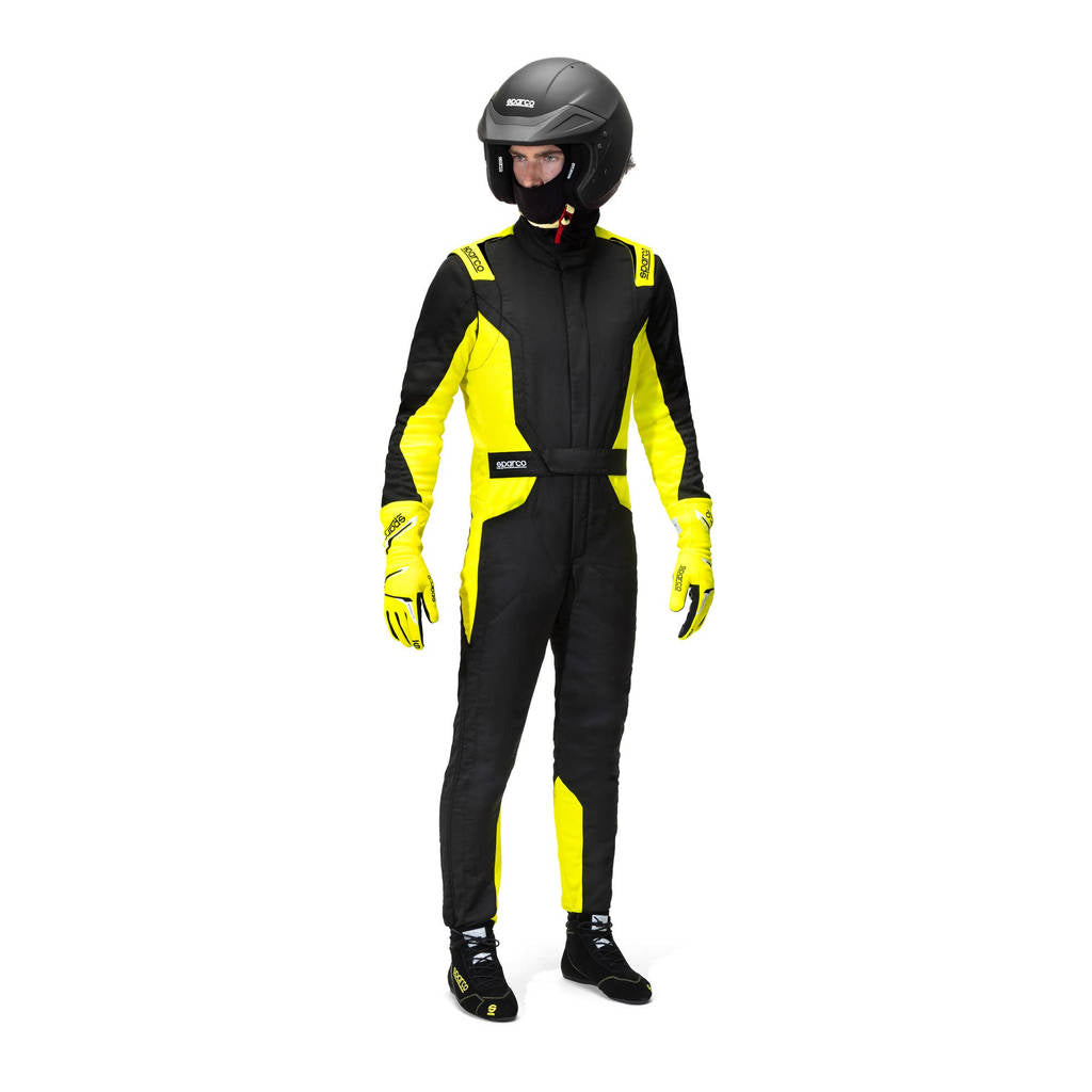 SPARCO BRS0050B0K08052 Racing Suit Sprint S Advanced, Black/Yellow Fluo, Size 52 Photo-0 