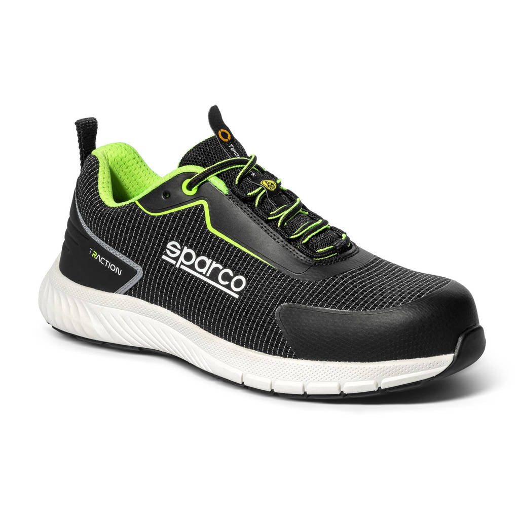 SPARCO BTB0002B0K35046 Mechanics Shoes Traction Yuki, Black/White, Size 46 Photo-0 