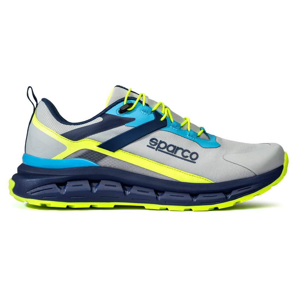 SPARCO BTB0037B0E61045 Teamwork Shoes S-Pike Turini O2, Silver/Blue/Fluo Lime, Size 45 Photo-2 