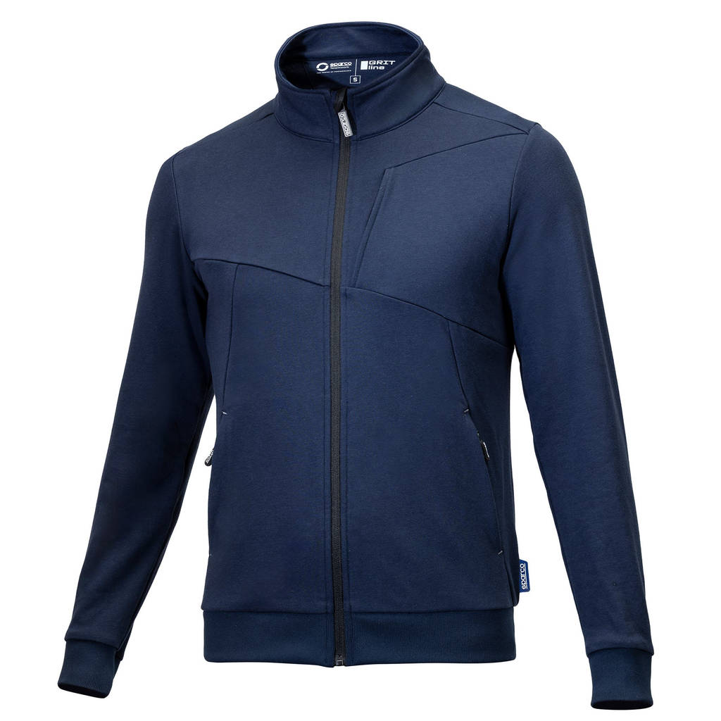 SPARCO BTJ0010B0N023XL Full Zip Sweatshirt Grit Plata, Blue, Size 3X Photo-0 