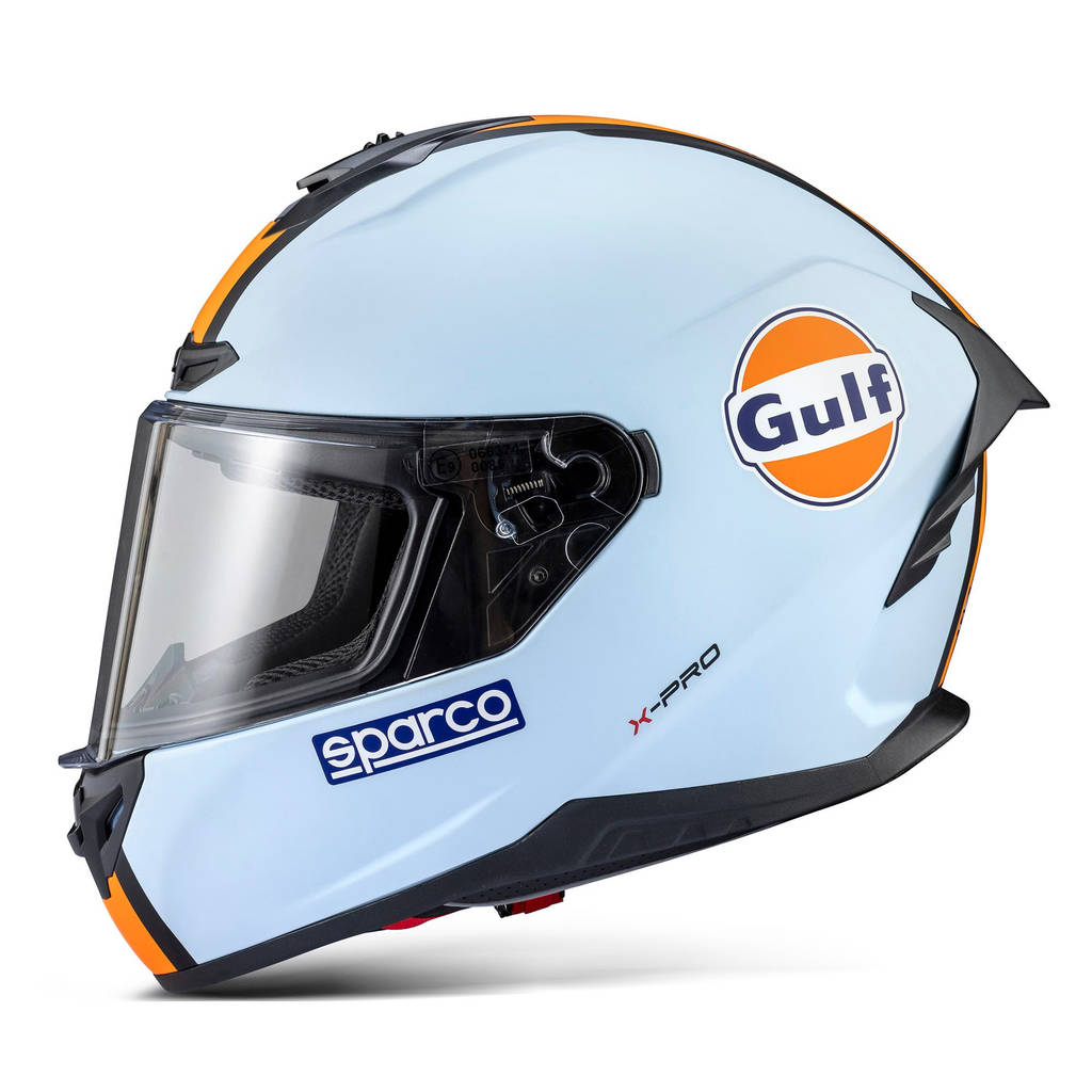 SPARCO 003378GUCE1S Full-Face Racing Helmet X-Pro ECE06 Gulf, Heavenly, Size S Photo-1 