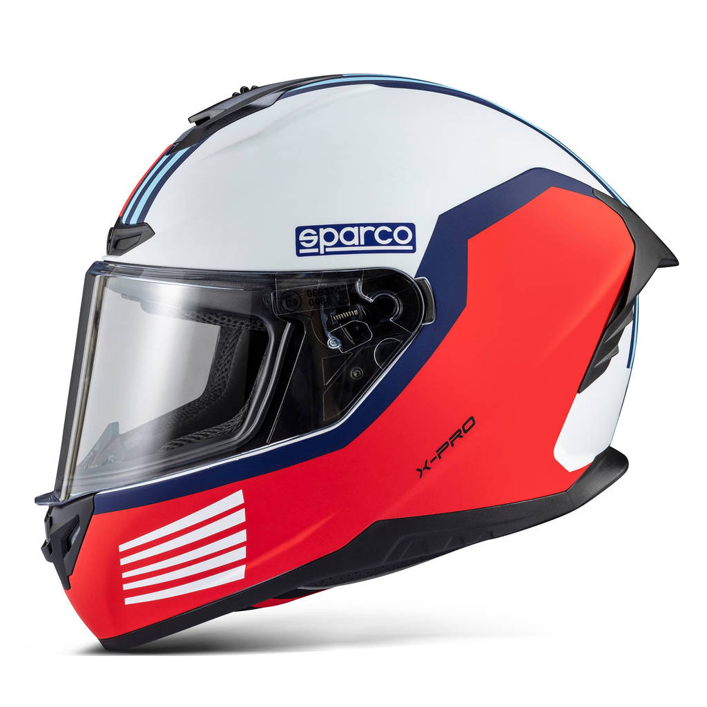 SPARCO 003378MRBI0XS Full-Face Racing Helmet X-Pro ECE06 MR, White, Size XS Photo-1 