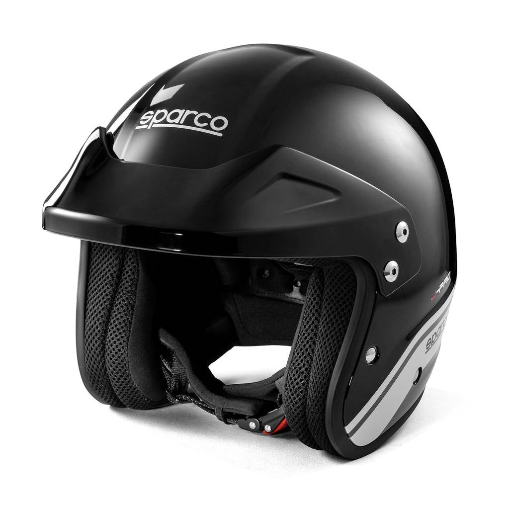 SPARCO 003379NRGR4XL Open-Face Racing Helmet J-Pro ECE06, Black/Grey, Size XL Photo-0 