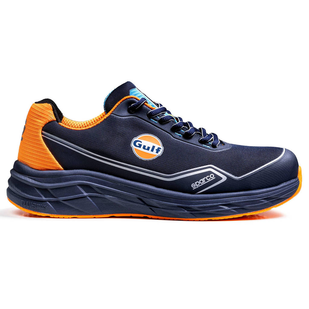 SPARCO 07545GU42BMAF Mechanics Shoes Mirage Gulf S1PS, Navy Blue/Fluo Orange, Size 42 Photo-1 