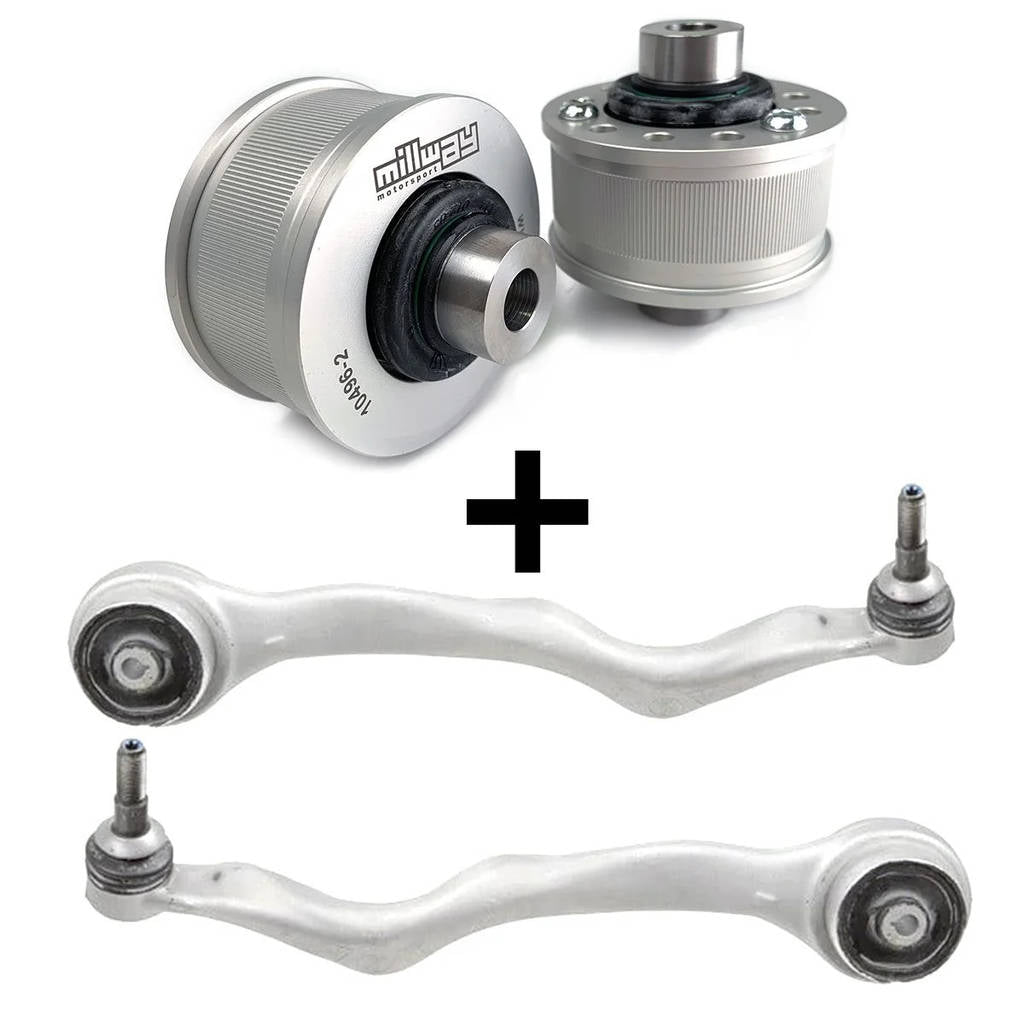 MILLWAY 90496-F30-X-PM Front Tension Strut Arms with Street Bushings for BMW F-Series xDrive Photo-0 