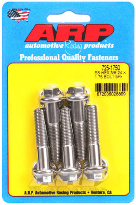 ARP 725-1750 SAE Bolt Kit 3/8-24 x 1.750 hex 7/16 wrenching SS bolts Photo-0 