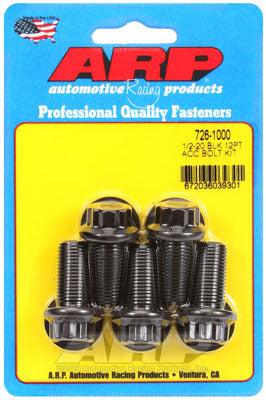 ARP 726-1000 SAE Bolt Kit 1/2-20 x 1.000 12pt black oxide bolts Photo-0 