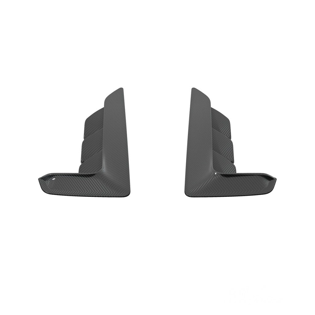 ALPHA-N AN-0966 Carbon Front Lid (Bonnet) Air Outlet Covers Set for PORSCHE 992.1 GT3 RS Photo-1 