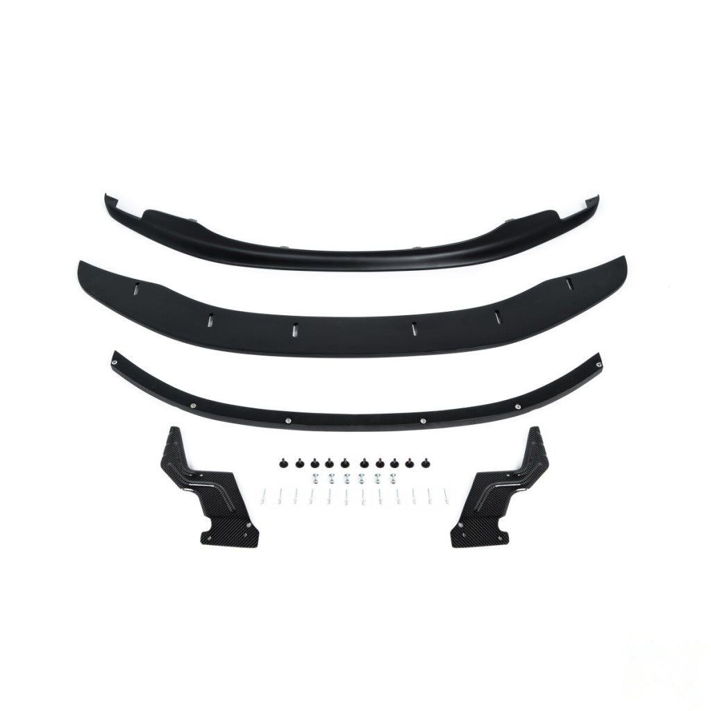 ALPHA-N AN-0645 Carbon Front Spoiler Matte Black with Adjustable Splitter for BMW M3 (E90 / E92) Photo-0 