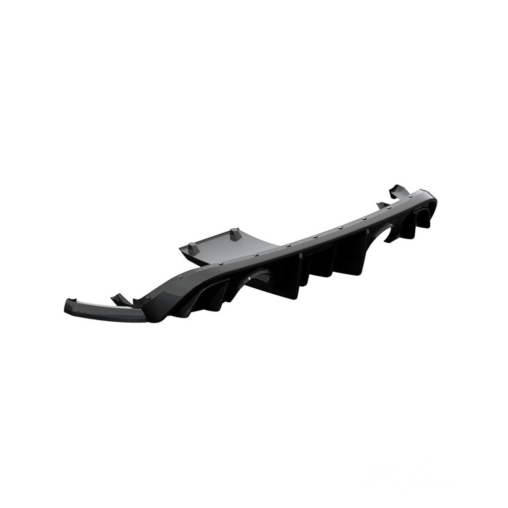 ALPHA-N AN-0914 Carbon Rear Diffuser (with 6 Fins) for PORSCHE 718 Cayman / Spyder (982) 4.0 / GT4 / GT4 RS Photo-0 