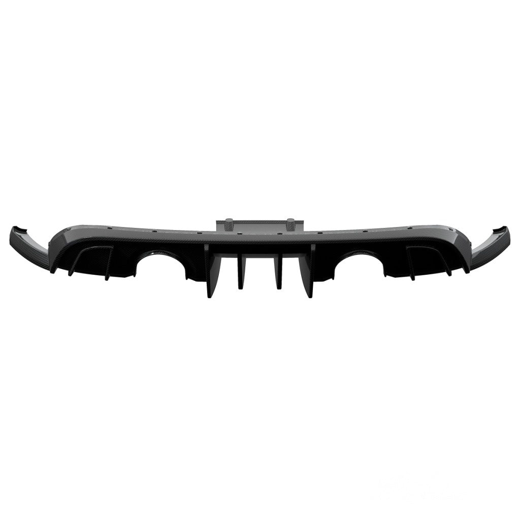ALPHA-N AN-0914 Carbon Rear Diffuser (with 6 Fins) for PORSCHE 718 Cayman / Spyder (982) 4.0 / GT4 / GT4 RS Photo-1 