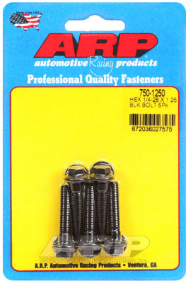 ARP 750-1250 SAE Bolt Kit 1/4-28 x 1.250 hex black oxide bolts Photo-0 