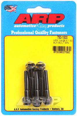 ARP 750-1500 SAE Bolt Kit 1/4-28 x 1.500 hex black oxide bolts Photo-0 