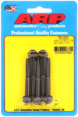 ARP 750-2000 SAE Bolt Kit 1/4-28 x 2.000 hex black oxide bolts Photo-0 