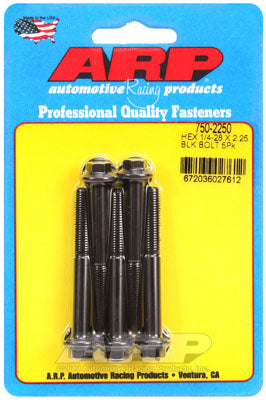 ARP 750-2250 SAE Bolt Kit 1/4-28 x 2.250 hex black oxide bolts Photo-0 