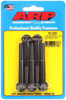 ARP 751-2500 SAE Bolt Kit 5/16-24 x 2.500 hex black oxide bolts Photo-0 