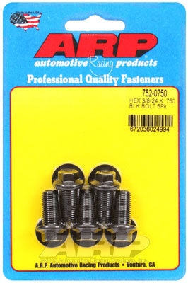 ARP 752-0750 SAE Bolt Kit 3/8-24 x .750 hex black oxide bolts Photo-0 