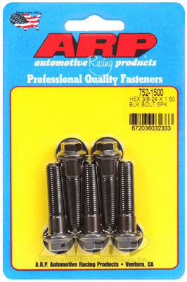 ARP 752-1500 SAE Bolt Kit 3/8-24 x 1.500 hex black oxide bolts Photo-0 