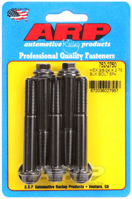 ARP 752-2750 SAE Bolt Kit 3/8-24 x 2.750 hex black oxide bolts Photo-0 