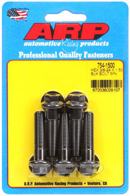 ARP 754-1500 SAE Bolt Kit 3/8-24 x 1.500 hex 7/16 wrenching black oxide bolts Photo-0 