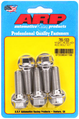 ARP 765-1003 Metric Thread Bolt Kit M12 x 1.75 x 35 hex SS bolts Photo-0 