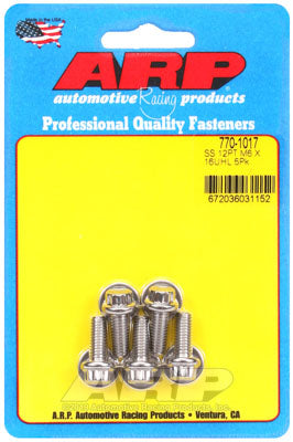 ARP 770-1017 Metric Thread Bolt Kit M6 x 1.00 x 16 12pt SS bolts Photo-0 