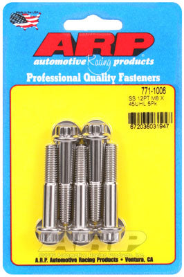 ARP 771-1006 Metric Thread Bolt Kit M8 x 1.25 x 45 12pt SS bolts Photo-0 