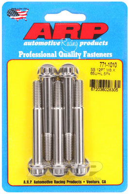 ARP 771-1010 Metric Thread Bolt Kit M8 x 1.25 x 65 12pt SS bolts Photo-0 