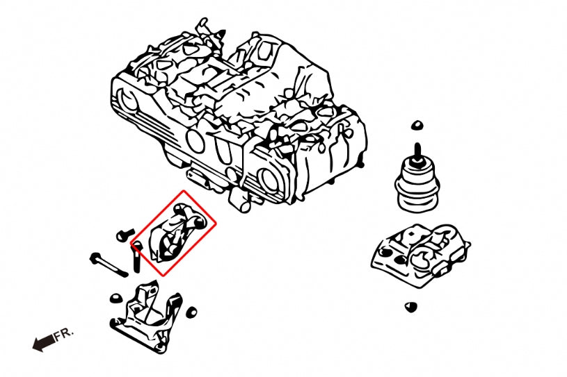 HARDRACE 7720 FRONT ENGINE MOUNT LEGACY 09- BM/BR AT Photo-1 