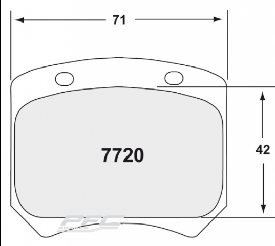 PFC 7720.332.15.44 Rear brake pads RACE 332 CMPD 15mm MINI 2-piston caliper /Morgan/TVR Photo-0 