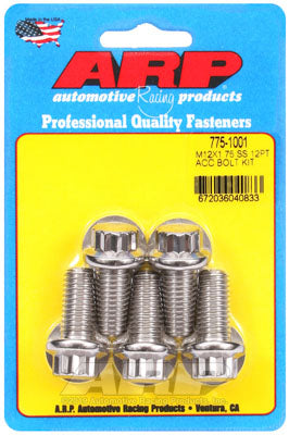 ARP 775-1001 Metric Thread Bolt Kit M12 x 1.75 x 25 12pt SS bolts Photo-0 