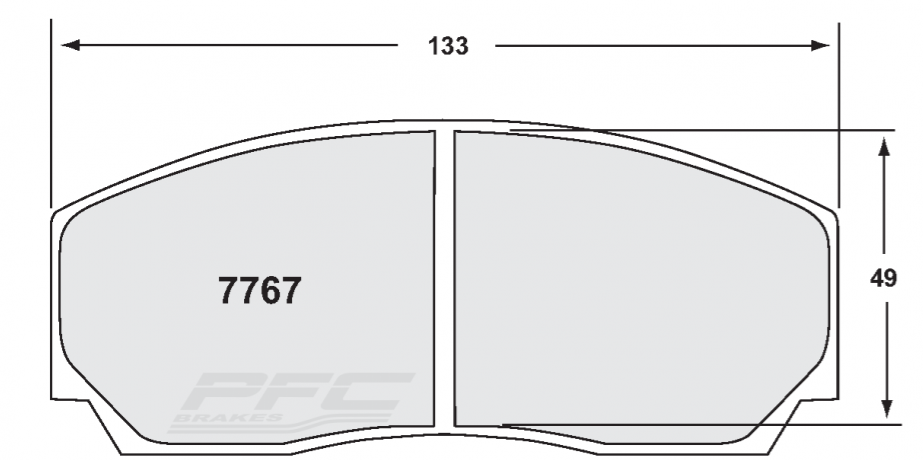 PFC 7767.93.17.44 Front Brake Pads for Caliper D2 / K-Sport 6-Piston (93 Compound, 17 mm) Photo-0 