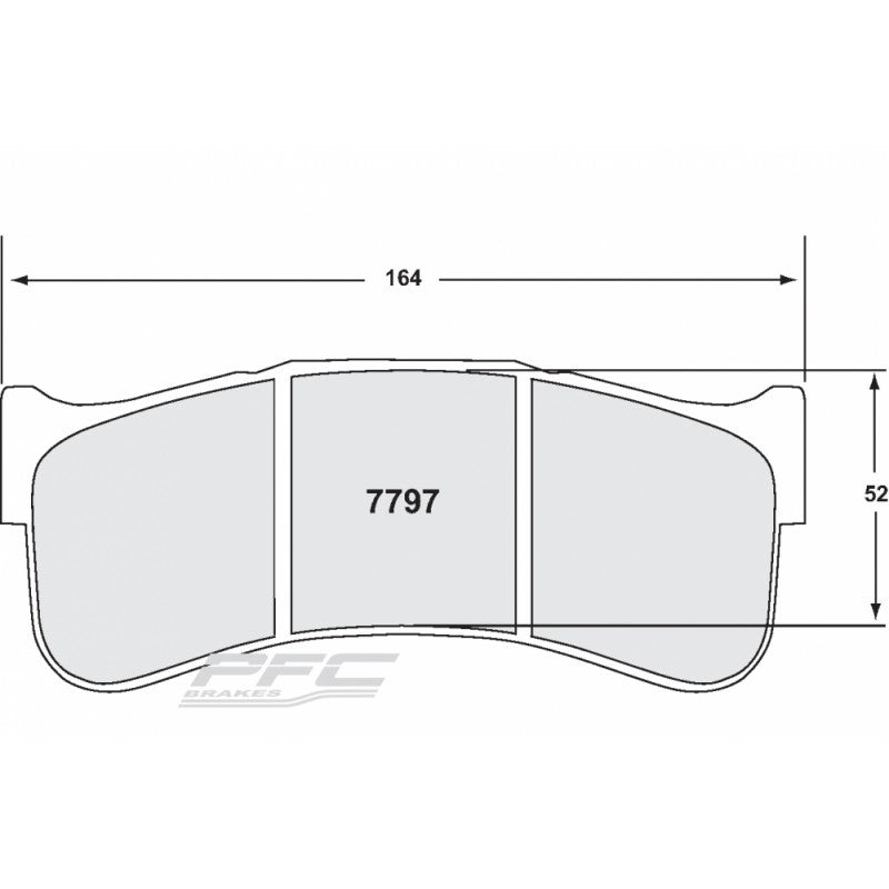 PFC 7797.82.25.44 Front Brake Pads RACING 82 CMPD 25 mm for PORSCHE 992 Cup Photo-0 
