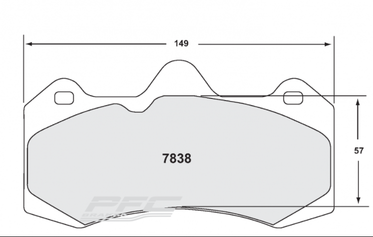 PFC 7838.08.25.44 Front brake pads RACE 08 CMPD 25mm McLaren MP4-12C/675LT/SEAT Leon Cup Photo-0 