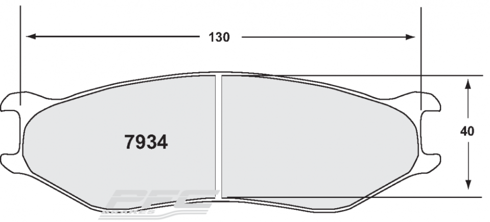 PFC 7934.81.19.44 Brake pads RACE 81 CMPD 19mm ZR34, ZR41 & ZR94 s (40mm radial depth) Photo-0 