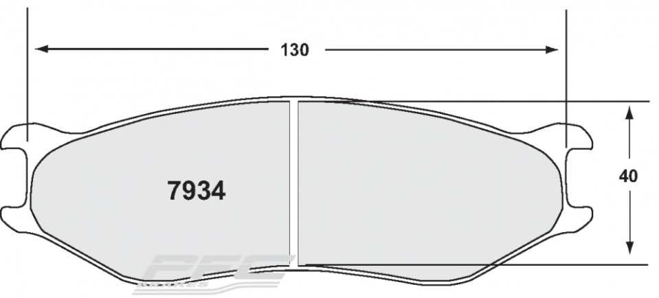 PFC 7934.81.19.44 Brake Pads for Caliper ZR34 / ZR41 / ZR94 (81 Compound, 19 mm) Photo-0 