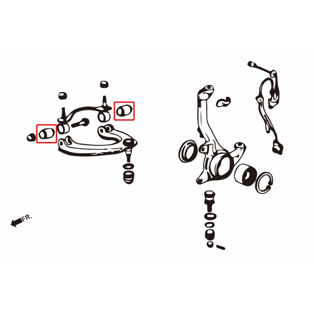 HARDRACE 7729 FRONT UPPER ARM BUSHING 4PCS/SET INTEGRA 90-93 DA Photo-1 