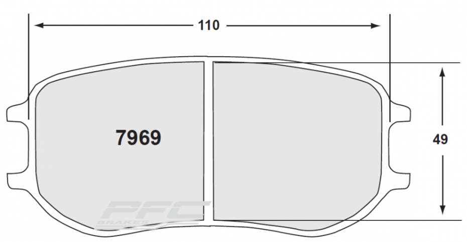 PFC 7969.11.20.44 Rear brake pads 11 CMPD 20mm PORSCHE Cayman GT4 Clubsport GT4CS / 991 Cup ZR68 caliper Photo-0 