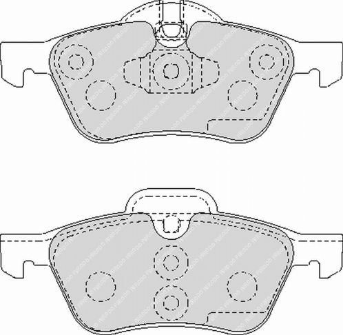 FERODO FCP1499R Front Brake Pads DS3000 for MINI Cooper S (R52) Photo-0 